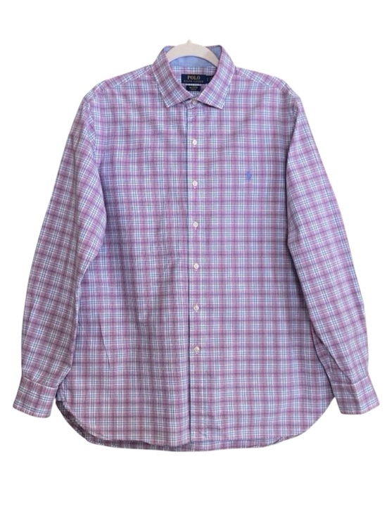 Polo Ralph Lauren Other - Polo Ralph Lauren Men’s Large Pink Blue Plaid Button Down Shirt